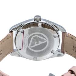 Pre Owned  Emporio Armani Mother Of Pearl Two-Tone Stainless Steel Leather AR6133 Women's Wristwatch 36 mm