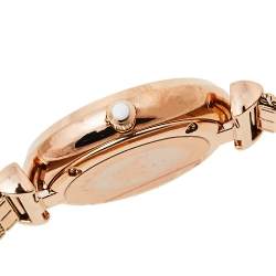 Emporio Armani Mother Of Pearl Rose Gold Tone Stainless Steel Gianni T-Bar AR11320 Women's Wristwatch 32 mm