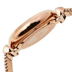Emporio Armani Mother Of Pearl Rose Gold Tone Stainless Steel Gianni T-Bar AR11320 Women's Wristwatch 32 mm