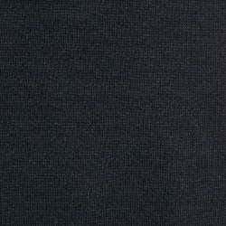 Emporio Armani Navy Blue Rib Knit Logo Intarsia Scarf