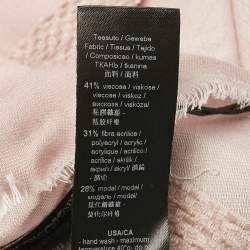Emporio Armani Pink Eagle Logo Velvet and Modal Scarf