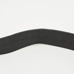 Pre Owned Emporio Armani EA Logo 50CM Adjustable Belt Black Leather