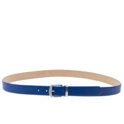 Pre Owned Emporio Armani Royal Blue Leather Buckle Belt