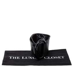 مملوكة مسبقًا Emporio Armani Black Leather Waist Belt 75CM