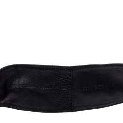 مملوكة مسبقًا Emporio Armani Black Leather Waist Belt 75CM
