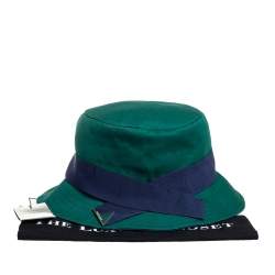 Pre Owned Emporio Armani Jade Green Cotton Cloche Classic Hat