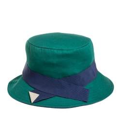Pre Owned Emporio Armani Jade Green Cotton Cloche Classic Hat