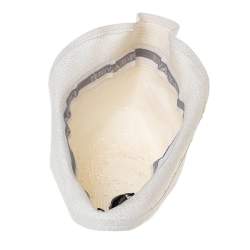 Pre Owned Emporio Armani White Paper Hat Size 57