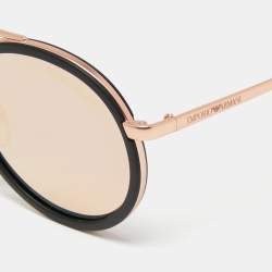 مملوكة مسبقًا Emporio Armani Black EA 2041 Mirrored Round Sunglasses