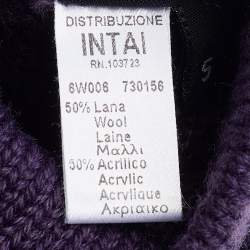 Emporio Armani Purple Wool Gloves S