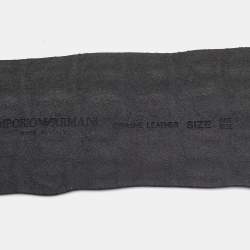 Pre Owned Emporio Armani Black Croc Embossed Leather Waist Belt 85CM