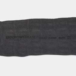 Pre Owned Emporio Armani Black Croc Embossed Leather Waist Belt 85CM