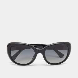 Pre Owned Emporio Armani Black Gradient Polarized Sunglasses