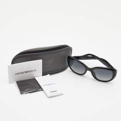 Pre Owned Emporio Armani Black Gradient Polarized Sunglasses