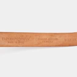 Emporio Armani Pink Patent Leather Skinny Belt 95CM