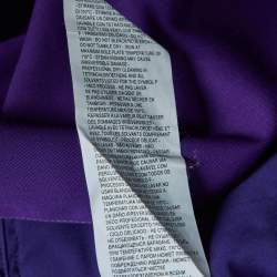 Emporio Armani Purple Wool Ruffled Midi Dress S
