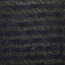 Pre Owned Emporio Armani Black Stripe Knit Sweatshirt L