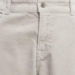 Emporio Armani Beige Corduroy High Rise Skinny Jeans L Waist 32"