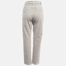 Emporio Armani Beige Corduroy High Rise Skinny Jeans L Waist 32"