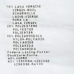 Pre Owned Emporio Armani Brown Wool Detachable Fur Collar Long Coat S