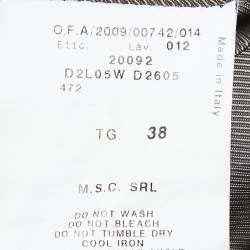 Pre Owned Emporio Armani Brown Wool Detachable Fur Collar Long Coat S