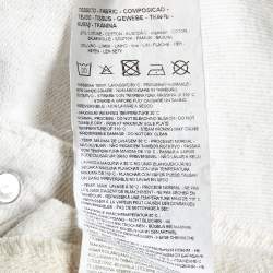 Emporio Armani Cream Cotton & Linen Straight Fit Trousers M/ Waist 31"
