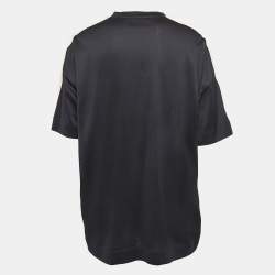 Pre Owned Emporio Armani Black Lyocell Blend Crewneck T-Shirt XL