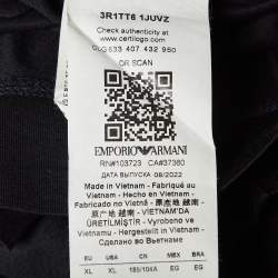 Pre Owned Emporio Armani Black Lyocell Blend Crewneck T-Shirt XL