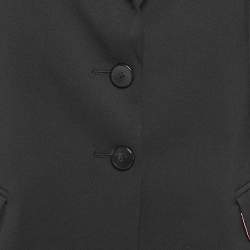 Pre Owned Emporio Armani Black Wool Single Breasted Blazer M