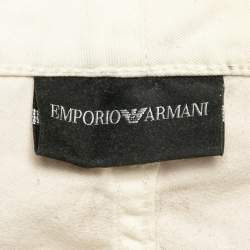 Pre Owned Emporio Armani Pink Denim Crop Jeans L Waist 34"
