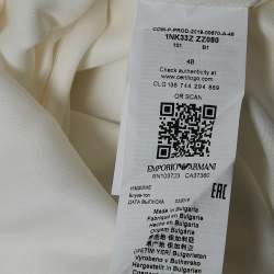 Pre Owned Emporio Armani White Crepe Top XXL