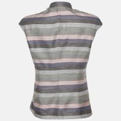 Pre Owned Emporio Armani Multicolor Striped Cotton Sleeveless Vest S