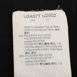 Pre Owned Emporio Armani Black Printed Crepe Mini Dress M