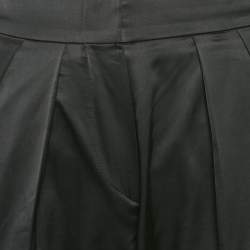 Emporio Armani Black Satin Pleated Trousers XS