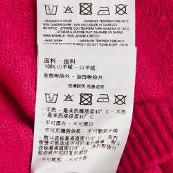 Pre Owned Emporio Armani Pink Cashmere Knit Ruffled Top S