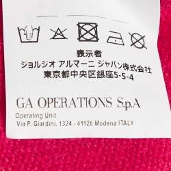 Pre Owned Emporio Armani Pink Cashmere Knit Ruffled Top S