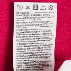 Pre Owned Emporio Armani Pink Cashmere Knit Ruffled Top S