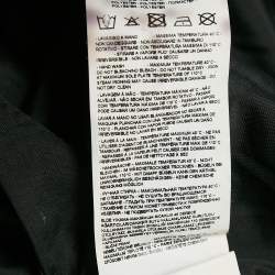 Pre Owned Emporio Armani Black Sequined Mesh One-Shoulder Mini Dress M