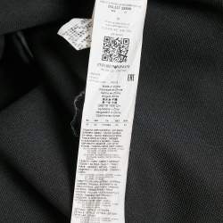 Emporio Armani Black Synthetic Knit Belted Coat 