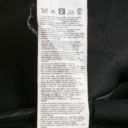 Emporio Armani Black Synthetic Knit Belted Coat 