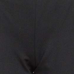 Emporio Armani Black Wool Wide Leg Trousers S
