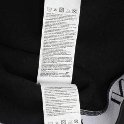 Pre Owned Emporio Armani Black Fabric Tape Logo Sweatshirt M