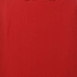 Emporio Armani Red Viscose Maxi Skirt M
