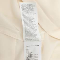 Pre Owned Emporio Armani Cream/Pink Silk Button Front Shirt L