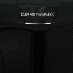 Pre Owned Emporio Armani Black Velvet Shorts S