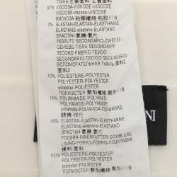 Pre Owned Emporio Armani Cream Viscose Blend Pleated Mini Skirt M