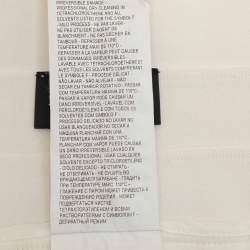 Pre Owned Emporio Armani Cream Viscose Blend Pleated Mini Skirt M