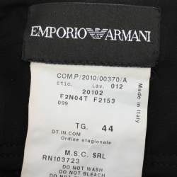 Emporio Armani Black/White Checkered Lurex Blend Midi Skirt M