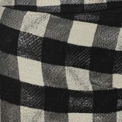 Emporio Armani Black/White Checkered Lurex Blend Midi Skirt M