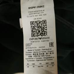 Pre Owned Emporio Armani Black Crepe Formal Pants L